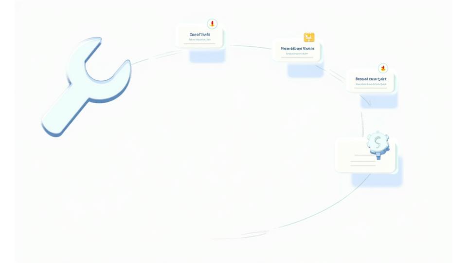 A detailed infographic illustrating the five-step repair process, with icons and short descriptions for each stage, reinforcing transparency.